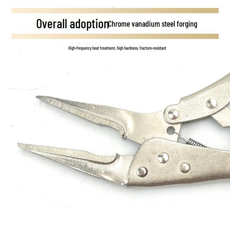 Multifunctional Flat & Pointed Nose Vise Grip Pliers, 5-9 inch, Quick Fix Holding Pliers