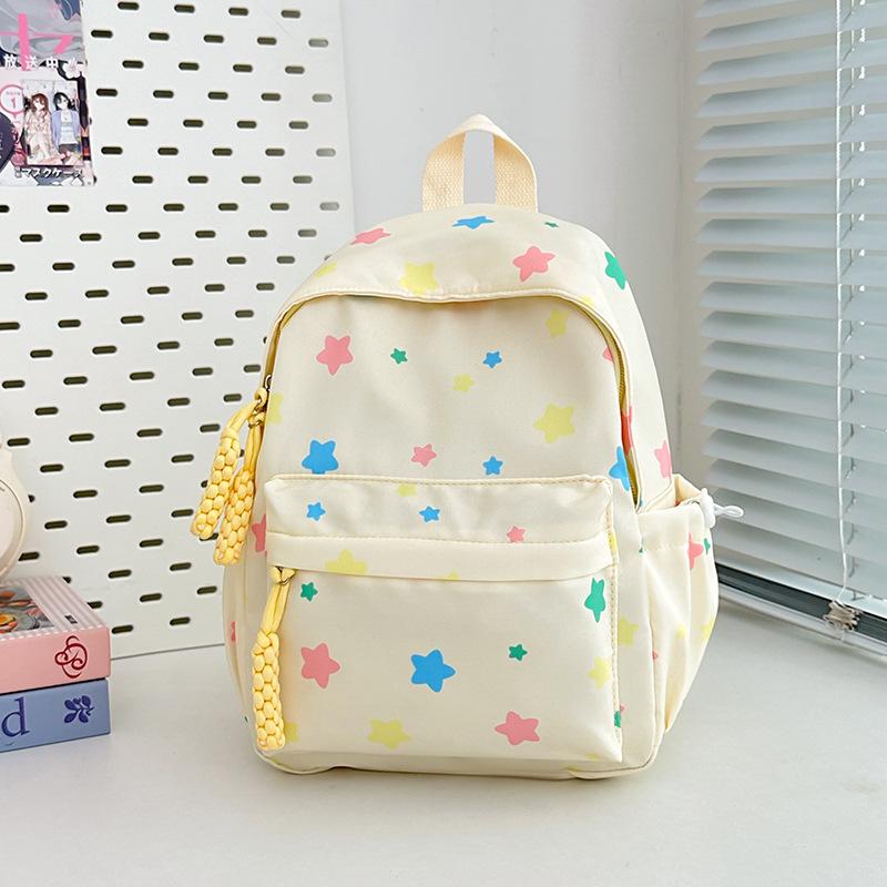 New high-value, fresh and sweet, colored star backpack, high school student large-capacity backpack