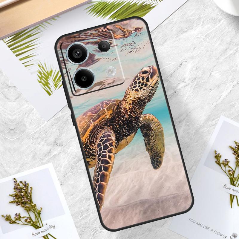 warming green turtles Case For Xiaomi Redmi Note 14 Pro 12 11 10 13 15 Pro Plus Redmi 15 14C 10C 12C 13C 15C Cover