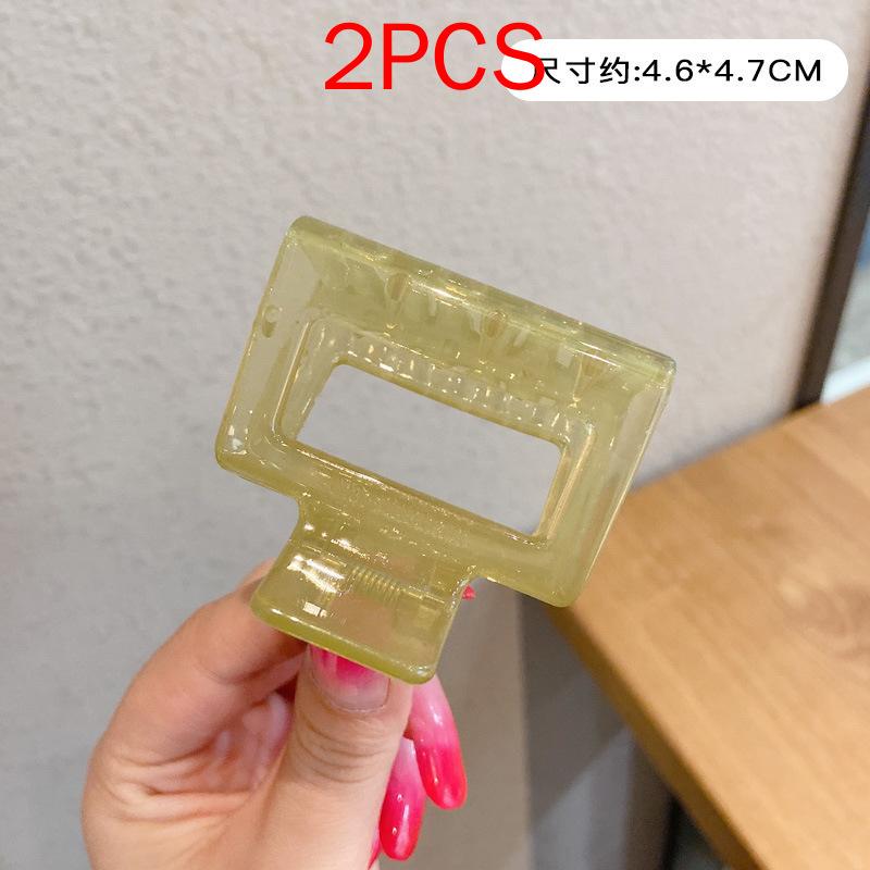 (87 Styles) 2pcs/ Set New Large Jelly Color Hair Clip Acrylic Hair Claw Shark Clamp For Women Girls Fashion Summer Updo Headwear Hair Accessories