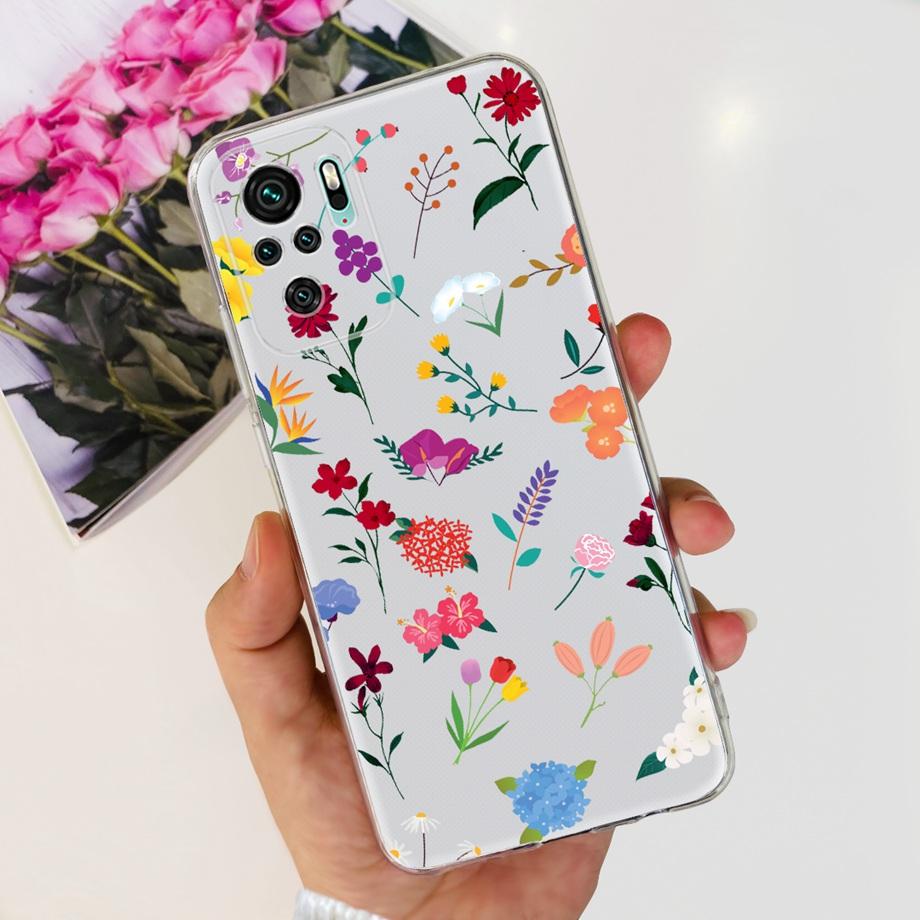 For Xiaomi Redmi Note 10 4G 5G Case Redmi Note 10 Pro 10 Lite Cover Soft TPU Slicone Clear Bumper Mi Note10 Lite Beautiful Capas