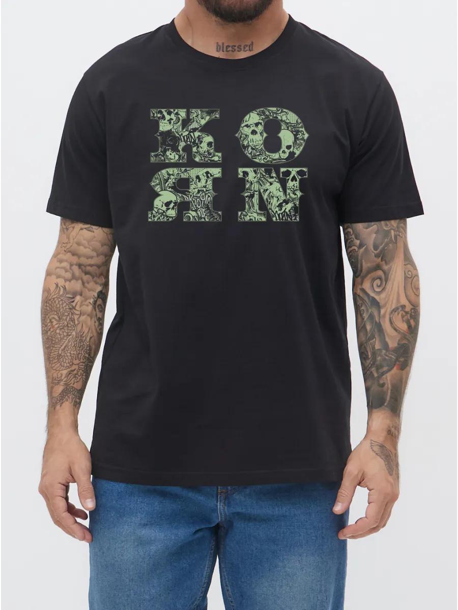 Black Korn metal T-shirt L