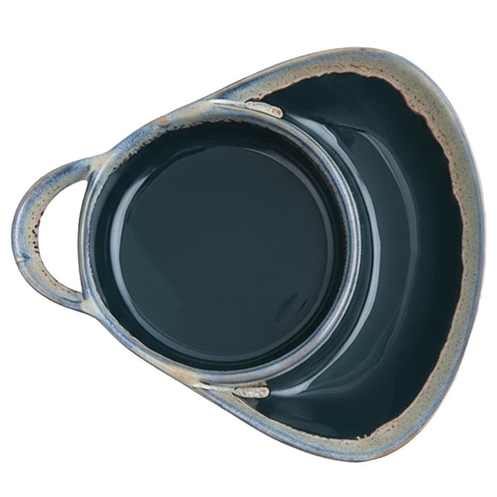 Soup and Sandwich Plate with Handle Combo Ceramic Soup Easy To Clean Soggy Cereal Bowls for Dessert Fruit Salad