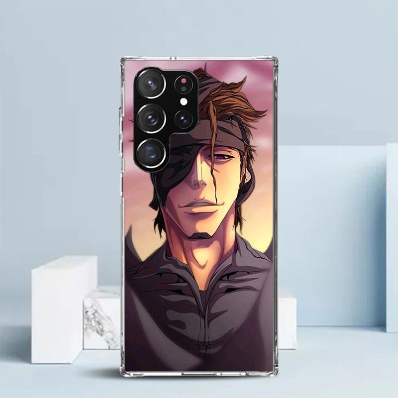 Aizen Sousuke Bleach Phone Case For Samsung Galaxy S24 S25 Edge S26 Ultra S22 S23 Plus S21 + S20 FE Soft TPU Back Cover Galaxy S