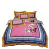 2PCS Single-sided Printed  Duvet Cover,Luxury Plaid Horse Bedding Set, European retro style Modern Duvet Cover with Pillowcases