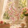 Hanging Decorations Crystal Pendant Colourful Dream Catcher Crystal Wind Chime  For Outside
