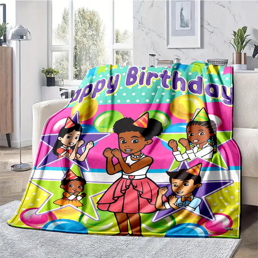 Gracie's Corner Theme Printed Blanket - Perfect for Couch, Bed, Travel & Outdoor Use | Machine Washable, Cozy & Durable.