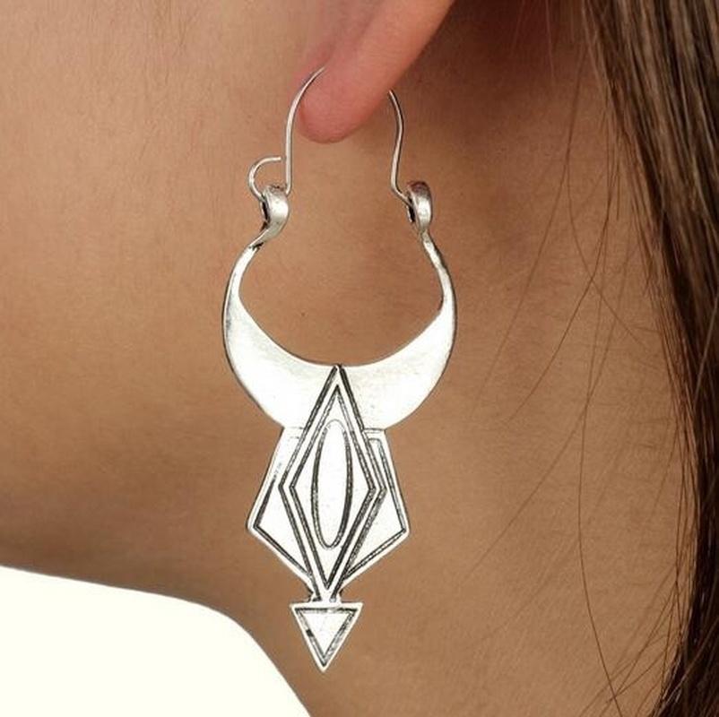 Boho Lotus Earrings For Women Jewelry Ethnic Long Zinc Alloy Drop Earrings Enamel Vintage Earrings