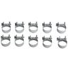 10Pcs Hose Clamp Carbon Steel 8-20mm Adjustable Mini Fuel Line For Jubilee Hose Clips Clamp Diesel Petrol Pipe Coolant Radiator