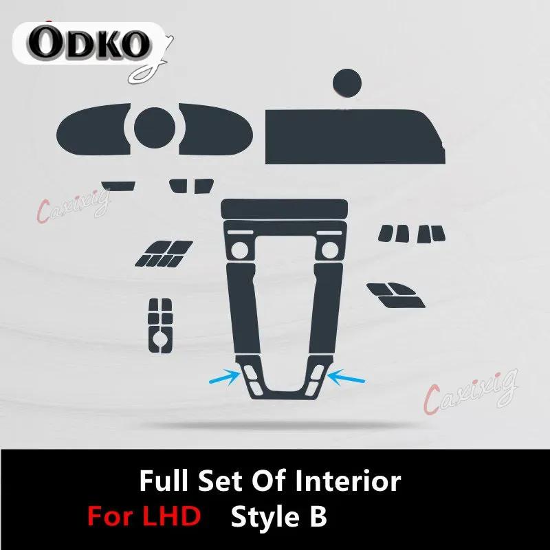 For PORSCHE 911 19-22 992 Car Interior Center Console Transparent TPU Protective Film Anti-scratch Accessory RHD LHD