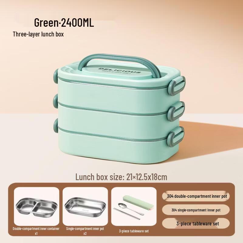 Multi-layer Insulated Microwavable Lunch Box