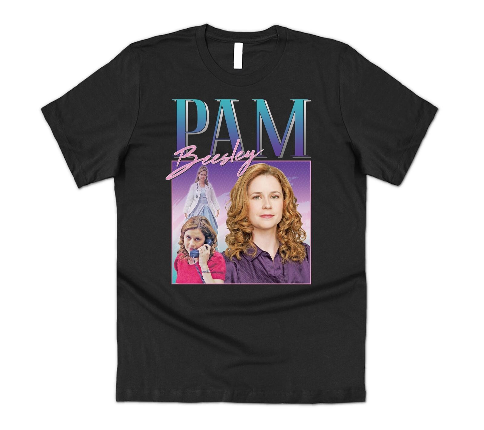Pam Beesley Homage T-shirt Tee Funny US Office TV Show Retro 90s Jim Halpert XXL
