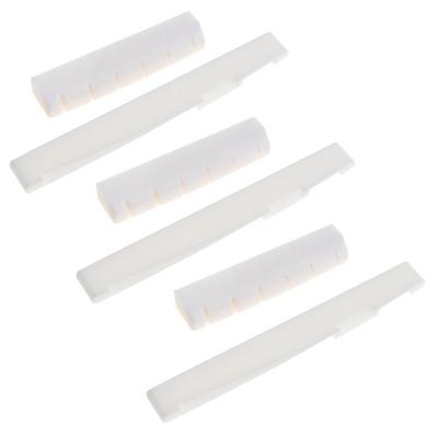 6 teile/los Echte Knochen Akustische Gitarre Mutter Sattel Set für 6 String Gitarre, Folk Gitarre Brücken