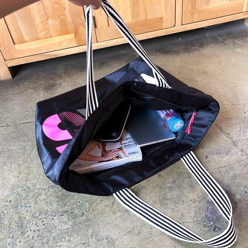 Aliwood Brief Tote Frauen Schulter Taschen Trendy Wasserdichte Tote Strand Tasche Große Kapazität Weibliche Reise Einkaufstaschen