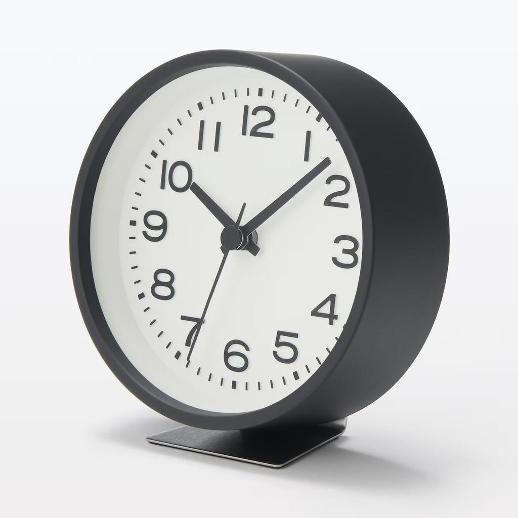 MUJI Analog Clock Small Black 44275719 Width 124 x Depth 54 x Height 130mm (with stand) MJ-ACSB2 (with stand)