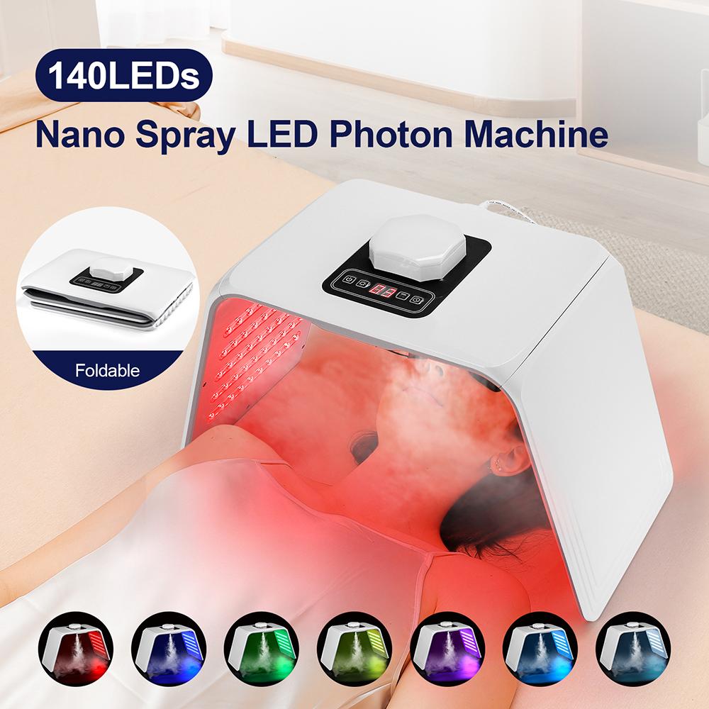 LED Photon Machine With Nano Spray Beauty Salon Home Use Face Body LED Mask PDT Machine Skin Hydrating SPA Skin Care
