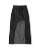 Urban Dress The Moon Long Denim Skirt Red Black
