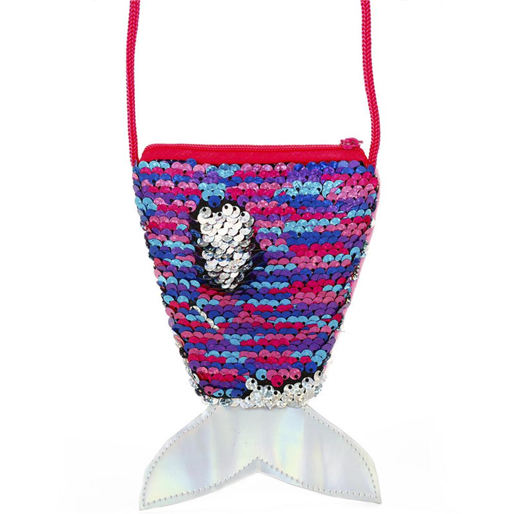 Pailletten-Meerjungfrau-Kleinkind-Geldbörse, niedliche kleine Kinder-Geldbörse, Glitzer-Geldbörse für Mädchen, glänzende Umhängetasche