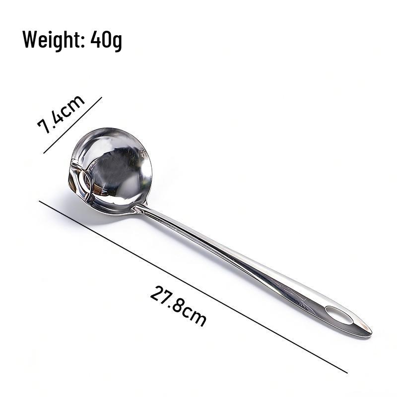 Stainless Steel Oil Separator and Soup Ladle – Kitchen Strainer Spoon