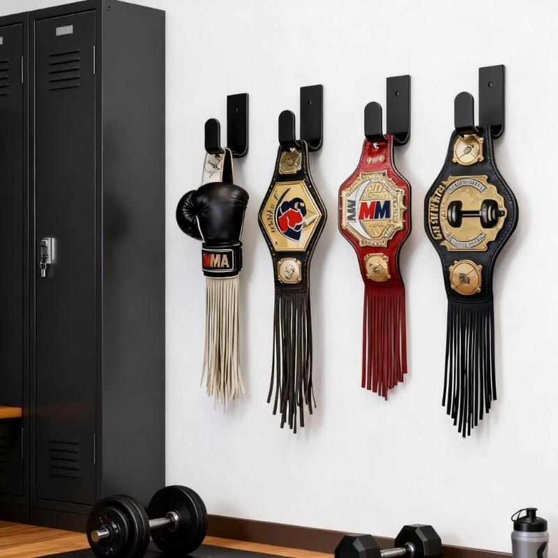 Wrestling Championship Belt Display Stand Wall Mounted Title Belt Organizers Holder Wwes Belt Hanger Easy To Install