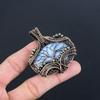 Owyhee Opal Pendant, 999 Copper Wire Wrapped Jewelry, Gemstone Pendant, Gift For Her Handmade Dainty Jewelry