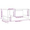 VidaXL Coffee Table White 90x50x36.5 Cm Engineered Wood 830596