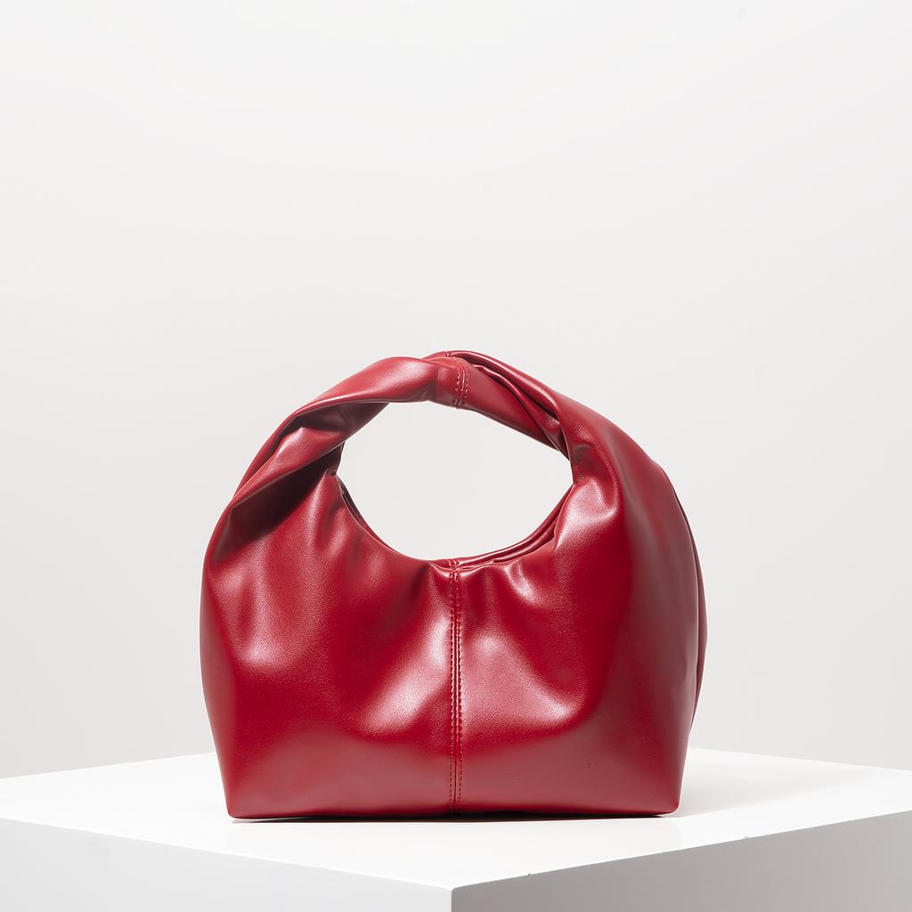 Stylish Twist Square Bag Solid Color Top Clutch Bag Simple And Versatile Commut Premium Durable Quality Useful