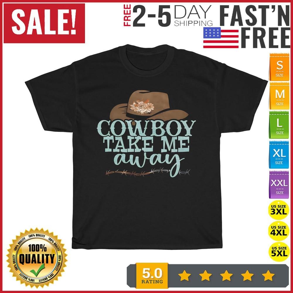 Cowboy Take Me Away Vintage T Shirt Men Fashion Women Kid T Shirt Short Sleeve