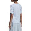 Adidas Originals 3-Stripes Printed American Vintage Short Sleeve T-Shirt Women Tops Light-Blue DV0854