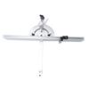 410mm Table Saw Miter Gauge Adjustable Angle Aluminum Alloy Push Ruler Tool with Flip Stop