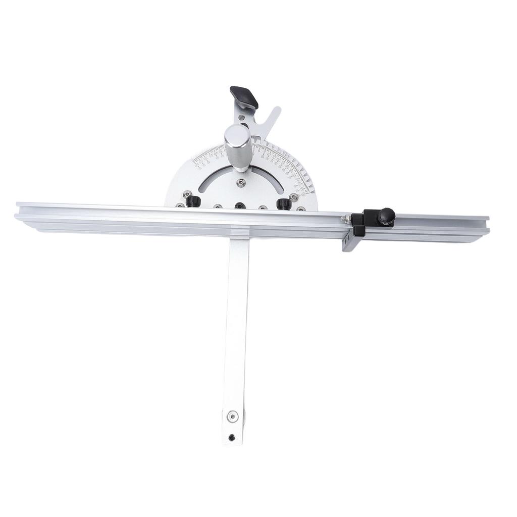 410mm Table Saw Miter Gauge Adjustable Angle Aluminum Alloy Push Ruler Tool with Flip Stop