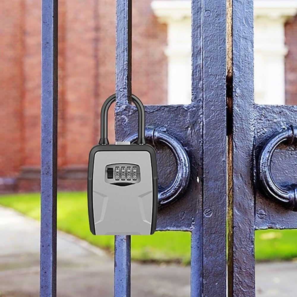 Wall Mounted 4 Digit Combination Key Box Passwords Code Key Lock Safe Box Key Safe Box  Garage