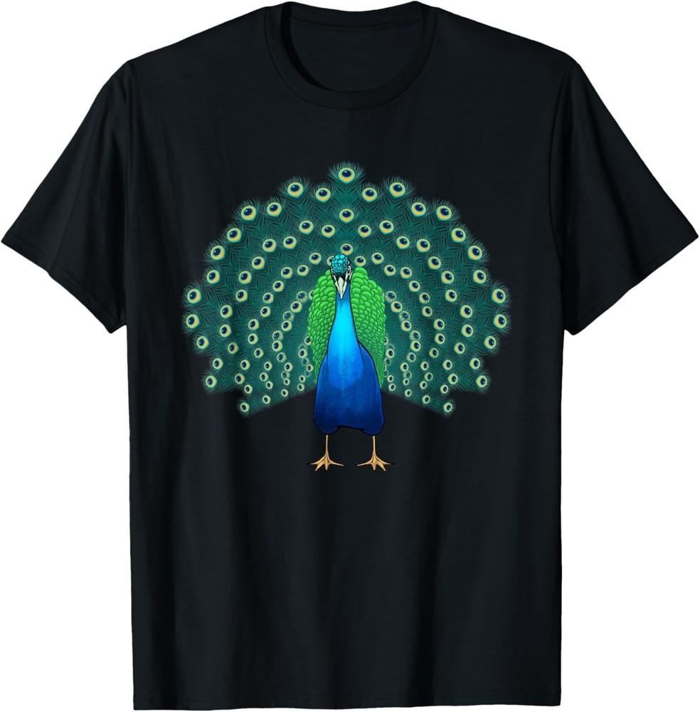 

Cool Peacock Art for Men Women Peacock Feather Peacock Lover T-Shirt L