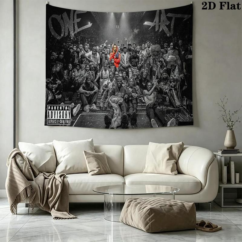 Kendrick Lamar Wall Tapestry Aesthetic Wall Hanging Printed Fabric Blanket Decorative Tapestries for Bedroom Living Room Home Decor