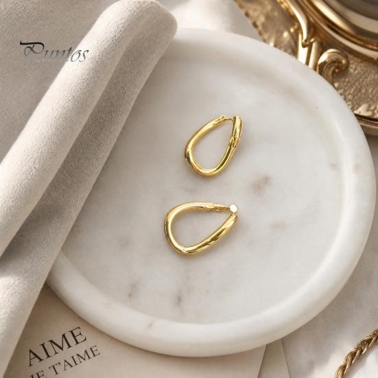 Geometric Earrings 1 Pair Huggie Hoop for Women, Casual And Formal Simple Earrings, Lightweight Minimalist Jewelry Party Daily Wear Women