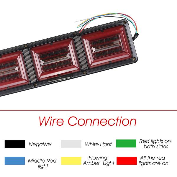 2PCS Trailer Truck Caravan Boat Car Led Rear Stop Tail Light 24V Waterproof Flow Steering Brake Reversing Traffic Fog Lamp