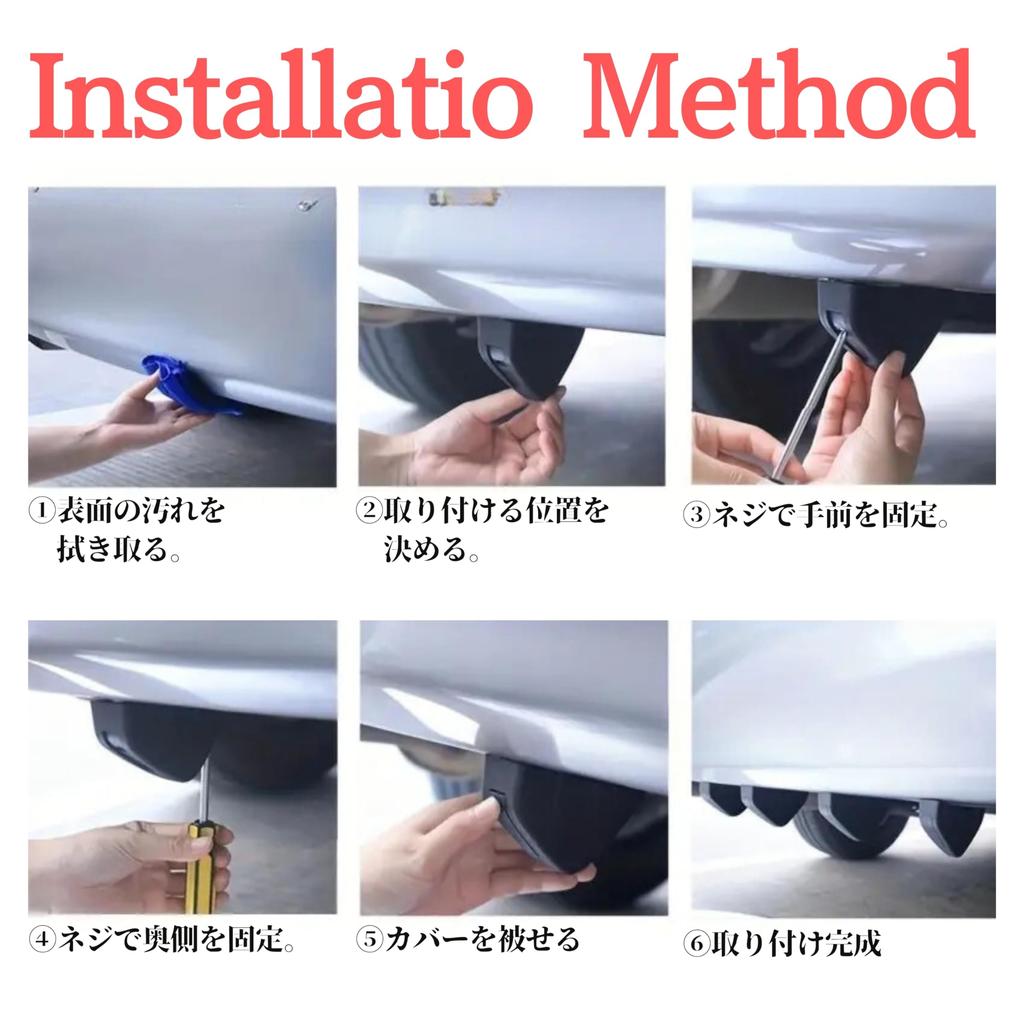 HYmish Car Shark Fin Set of 4, Universal PVC, Lightweight, Easy Installation, Stylish,