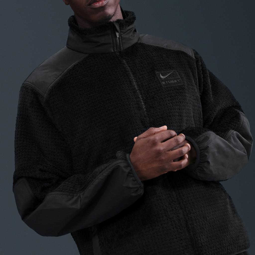 Nike X Stussy Fleecem podšitá bunda na zip s barevnými bloky a dlouhým rukávem Unisex bunda HQ8525-010