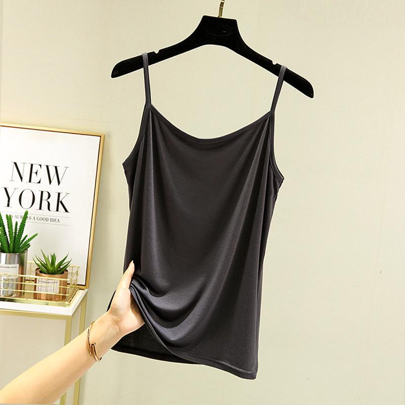 Modal sling vest women's summer thin inner sleeveless base large size loose fat mm outer wear thin top