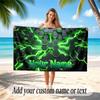 Abstract Geometric Theme Soft Beach Towel Personalized Custom Name Text Towel Portable for Beach Pool Travel