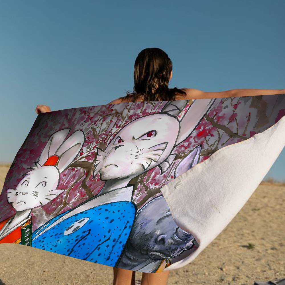 Usagi Yojimbo Microfiber Printed Beach Towel Mountain Climbing Yoga Beach Swimming Running Absorbent Soft Towel