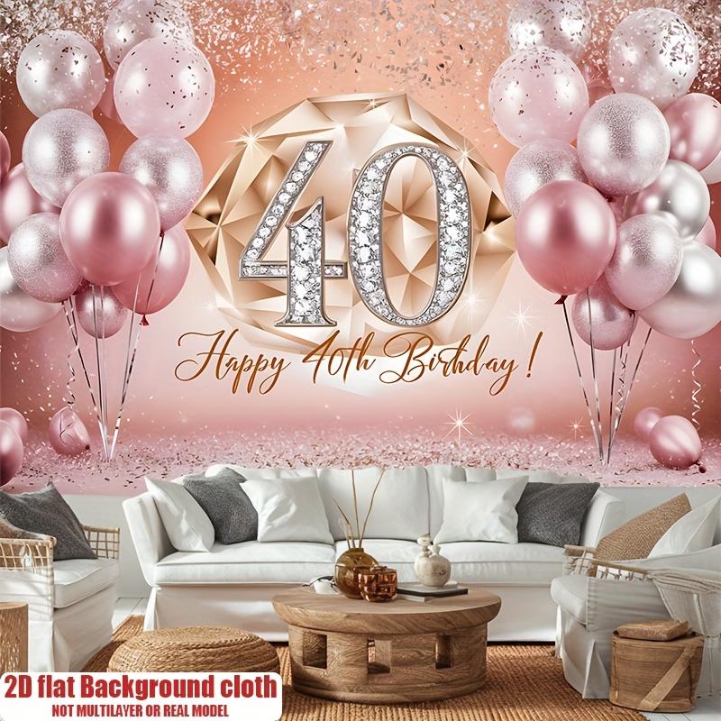 2D plane  background decoration photos for a 40th birthday party  polyester banner decorations