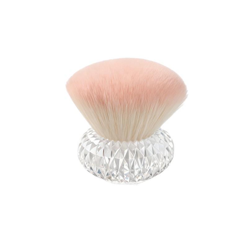 Crystal Lamp Nail Dust Brush with Rhombus Pattern - Fluffy Powder and Soft Bristle Blush Brush