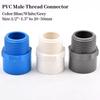 5Pcs Straight Structure PVC Pipe Connector Male Threaded Straight Pipe Connector  Water Supply Pipes