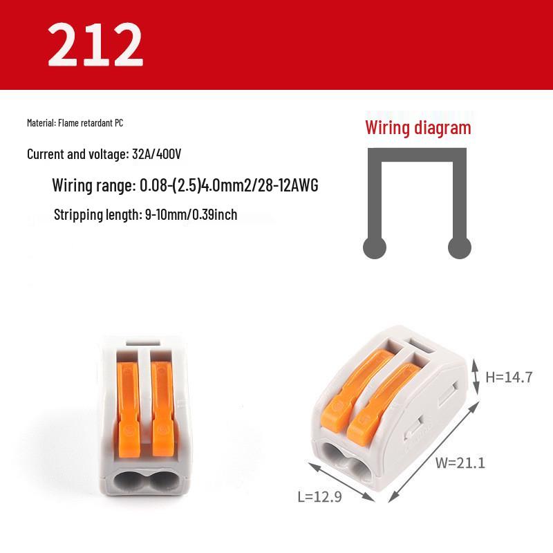 Universal Quick Connector: Soft/Hard Wire Terminal Splitter