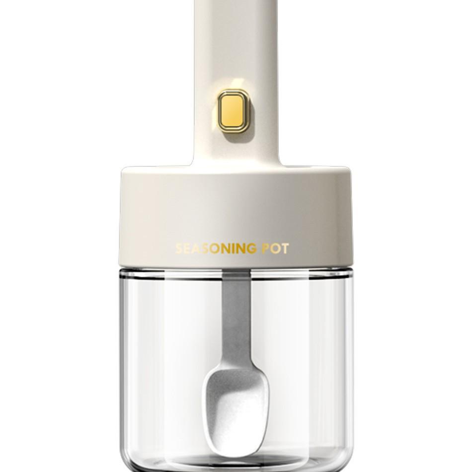 Telescopic Glass Seasoning Spoon and Jar Set for Kitchen and Home Model 1