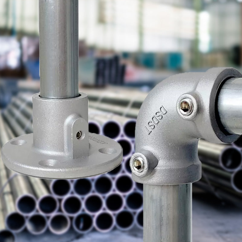 Potrubní armatura Konektor Hliníková slitina Ocelový Kruhový potrubní konektor Koleno Rohové Rámové Upevňovací prvky DN15 DN20 DN25 1 palec