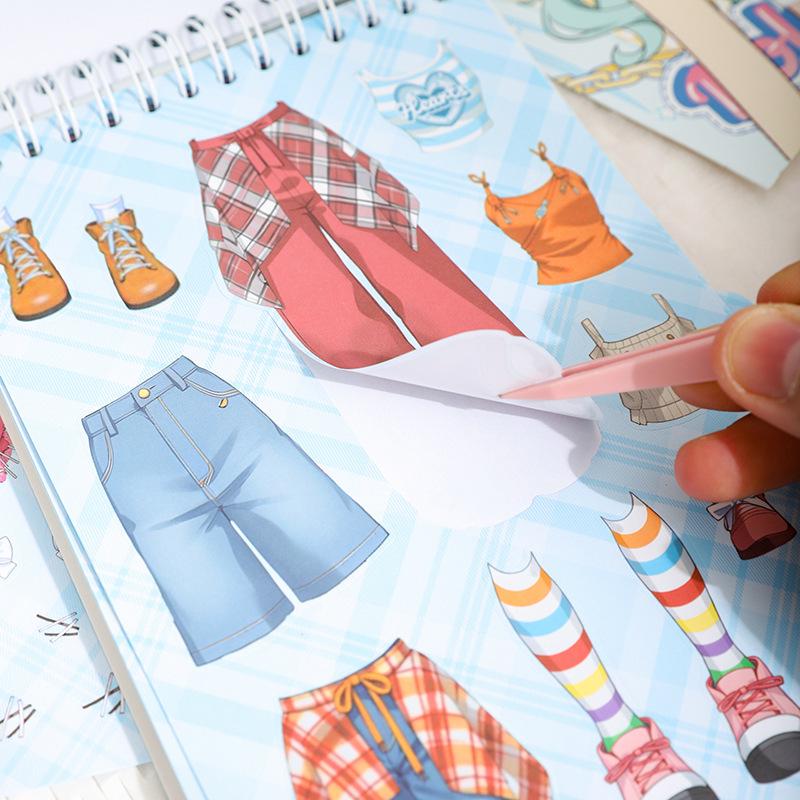 Y2K Retro Dreamcore Verkleidungs-Stickerbuch für Kinder: DIY-Mädchen-Verwandlung & Dekoration