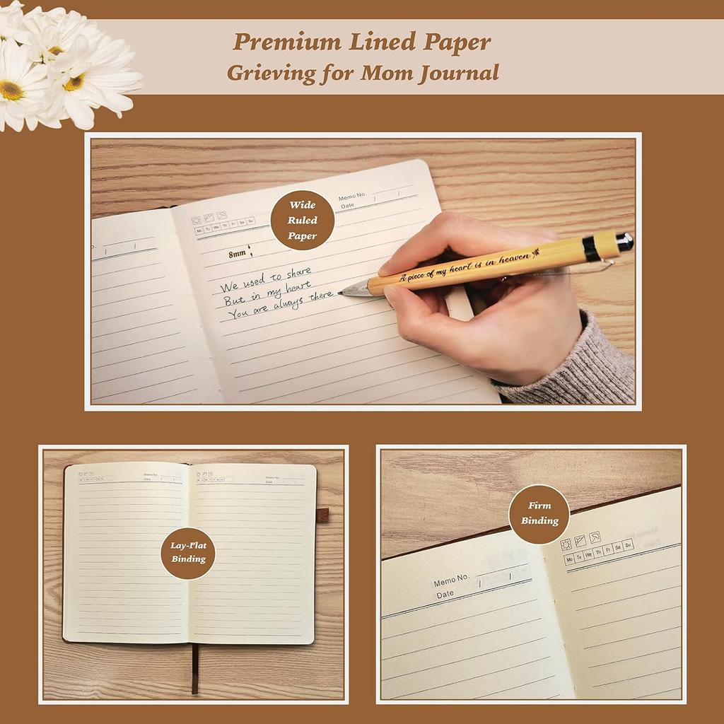 Letters To My Mom In Heaven Journal 200 Pages Notebook A5 Lined with Window in Cover, In Loving Memory of Mom, Memorial Sympathy Condolence