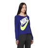 Nike Feuchtigkeitstransportierendes Schnelltrocknendes Atmungsaktives Langarm-T-Shirt mit überschnittenen Schultern Damen Oberteile Blau 545464-509